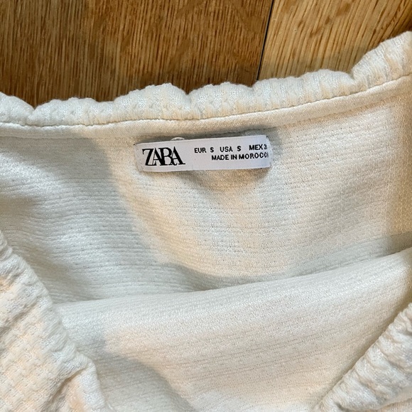 Zara waffle off the shoulder small midi dress - Picture 3 of 5